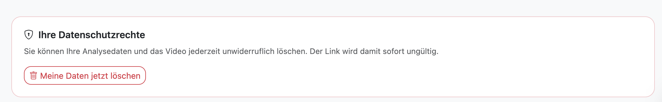 Datenlöschung / Datenschutz